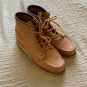 Red wing moc toe 3374 boots beige pampas